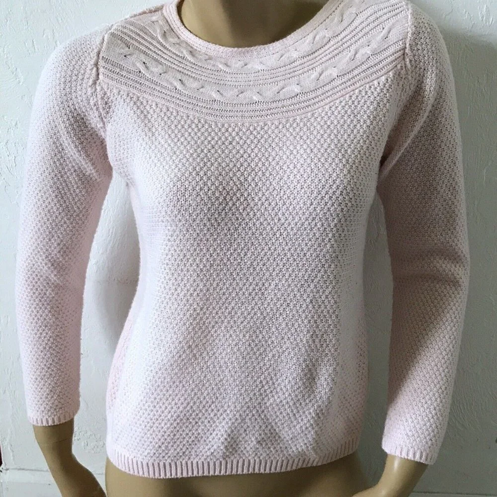 (MAKE OFFER) Cream Boatneck Sweater - Picture 1 of 7